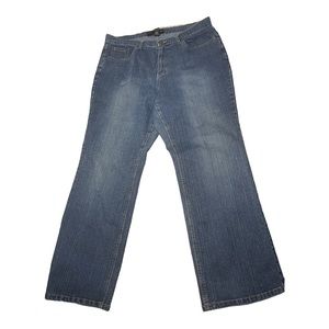 Venezia Jeans Size 18 Womens Straight Stretch High Rise Medium Wash Blue Denim